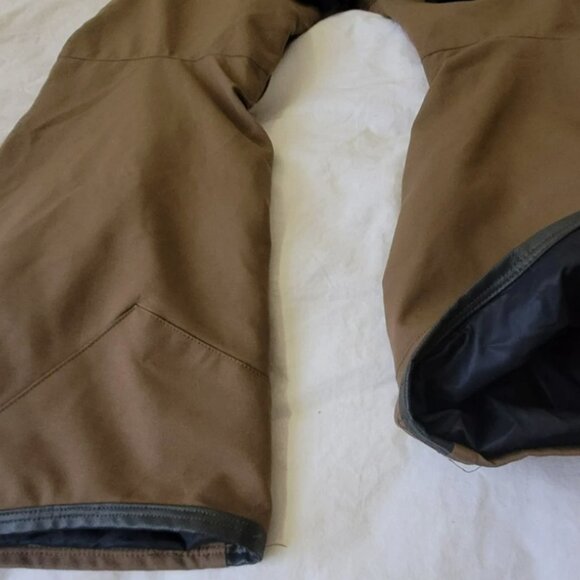 Volcom Rain Bib Overalls Men's Size Small Brown Cold Weather Gear - Picture 7 of 12